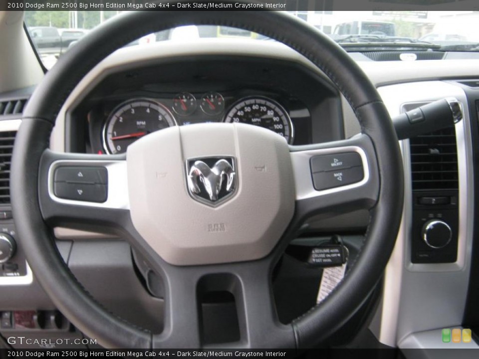 Dark Slate/Medium Graystone Interior Steering Wheel for the 2010 Dodge Ram 2500 Big Horn Edition Mega Cab 4x4 #39063139