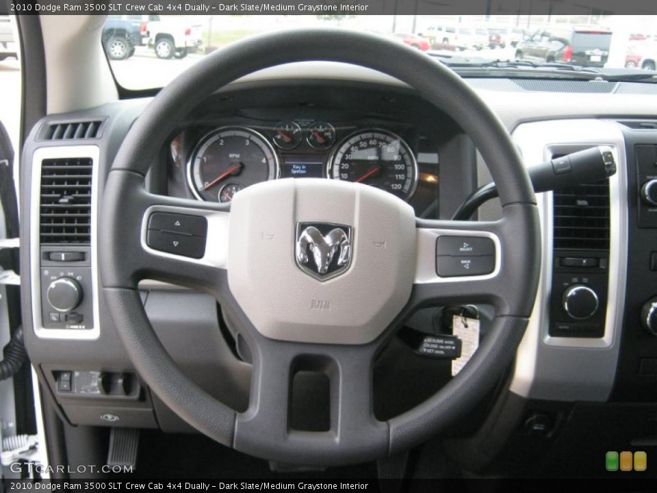 Dark Slate/Medium Graystone Interior Steering Wheel for the 2010 Dodge Ram 3500 SLT Crew Cab 4x4 Dually #39063583