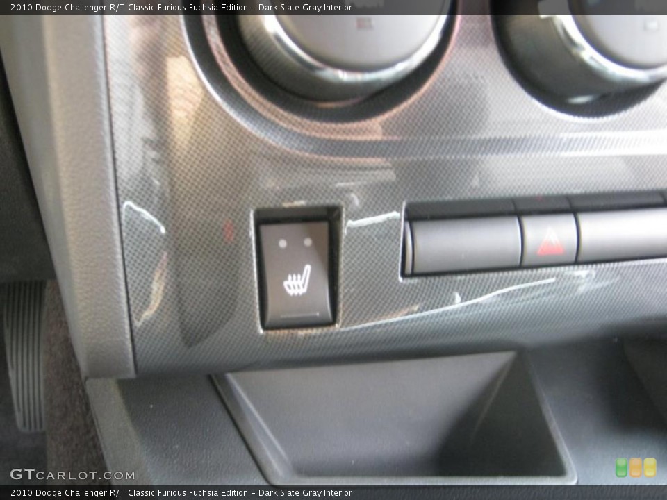 Dark Slate Gray Interior Controls for the 2010 Dodge Challenger R/T Classic Furious Fuchsia Edition #39064079