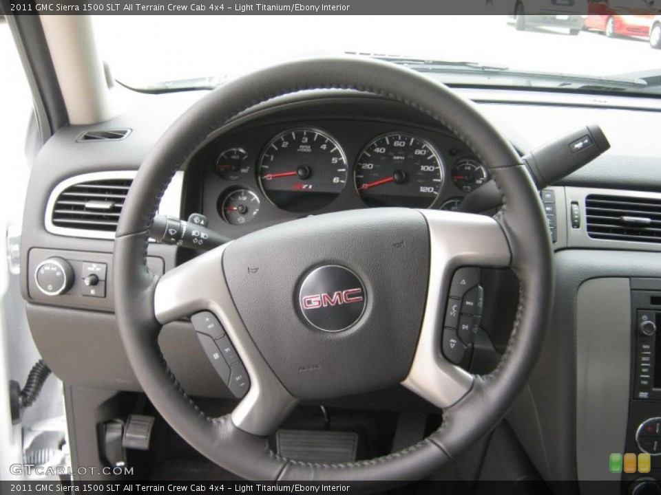 Light Titanium/Ebony Interior Steering Wheel for the 2011 GMC Sierra 1500 SLT All Terrain Crew Cab 4x4 #39064687