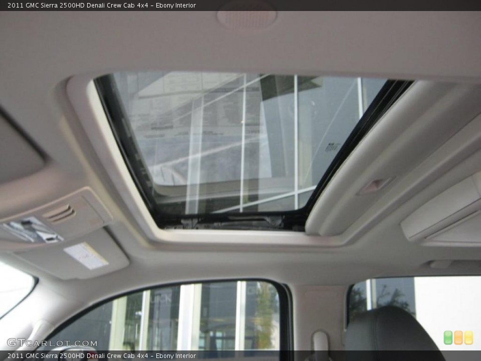 Ebony Interior Sunroof for the 2011 GMC Sierra 2500HD Denali Crew Cab 4x4 #39065307