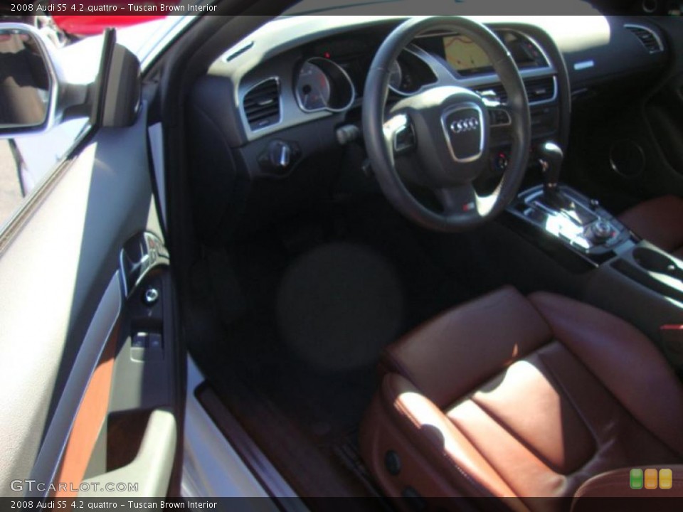 Tuscan Brown 2008 Audi S5 Interiors