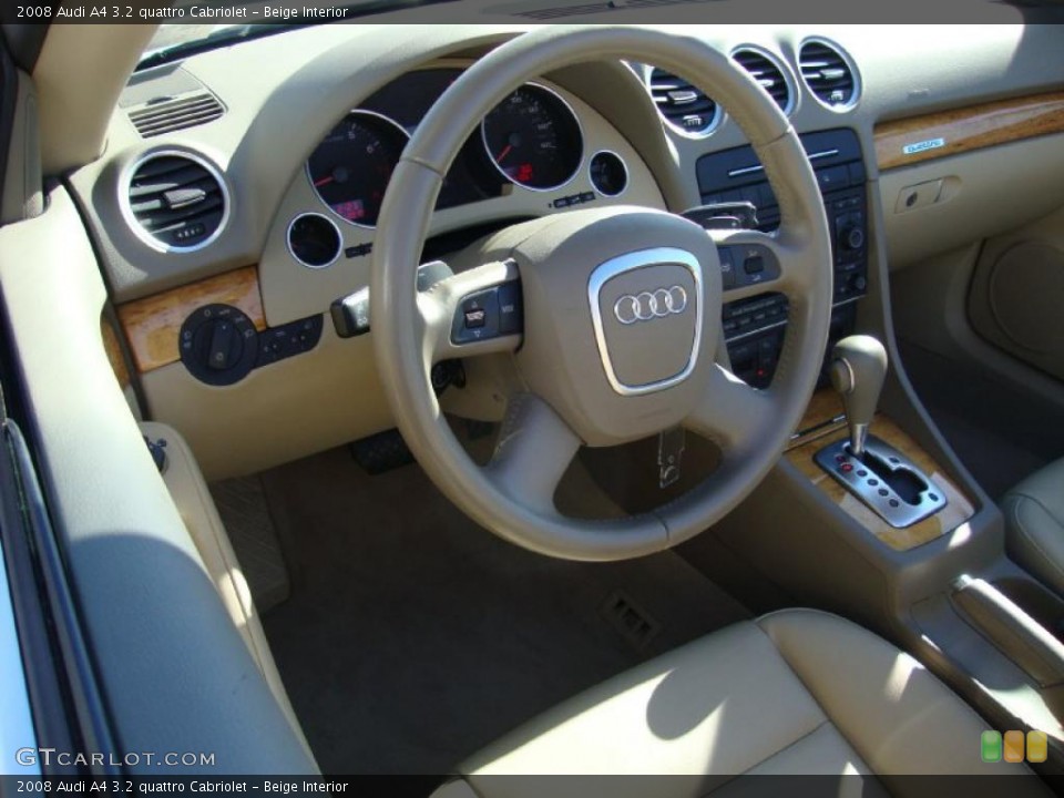 Beige Interior Steering Wheel for the 2008 Audi A4 3.2 quattro Cabriolet #39066919
