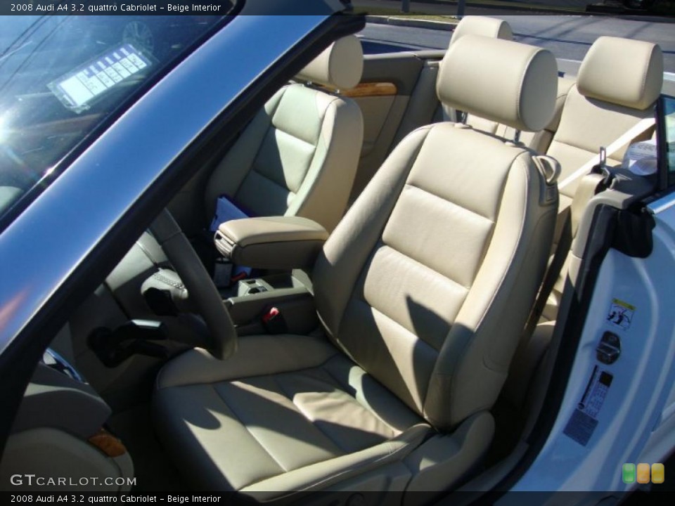 Beige Interior Photo for the 2008 Audi A4 3.2 quattro Cabriolet #39066999