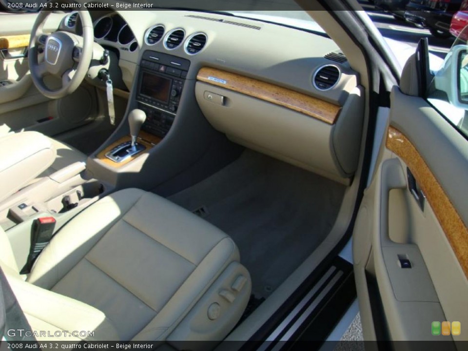 Beige Interior Dashboard for the 2008 Audi A4 3.2 quattro Cabriolet #39067015