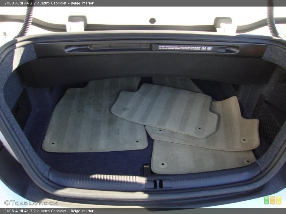 Beige Interior Trunk for the 2008 Audi A4 3.2 quattro Cabriolet #39067075