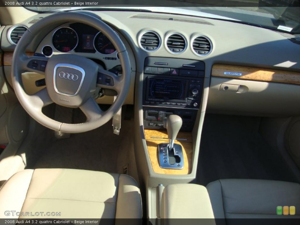 Beige Interior Dashboard for the 2008 Audi A4 3.2 quattro Cabriolet #39067091