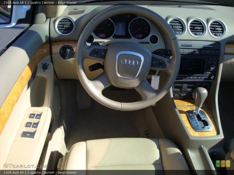 Beige Interior Steering Wheel for the 2008 Audi A4 3.2 quattro Cabriolet #39067107