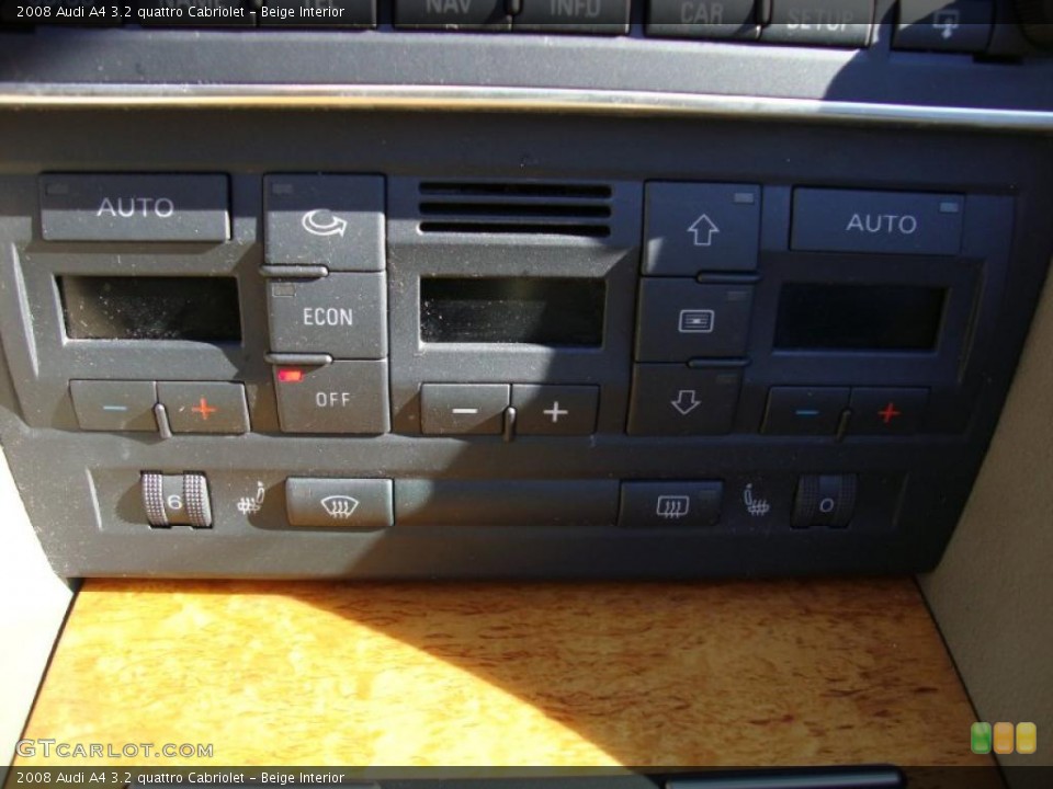 Beige Interior Controls for the 2008 Audi A4 3.2 quattro Cabriolet #39067279