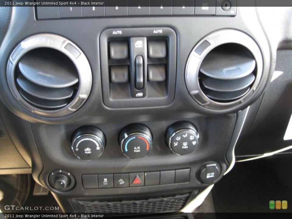 Black Interior Controls for the 2011 Jeep Wrangler Unlimited Sport 4x4 #39067915