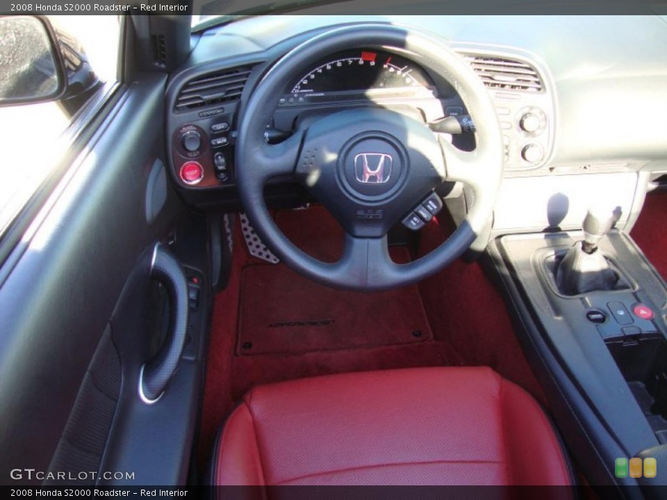 Red Interior Steering Wheel for the 2008 Honda S2000 Roadster #39068596