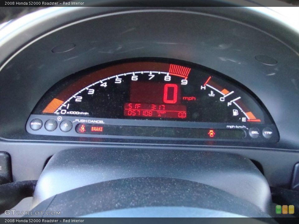 Red Interior Gauges for the 2008 Honda S2000 Roadster #39068847
