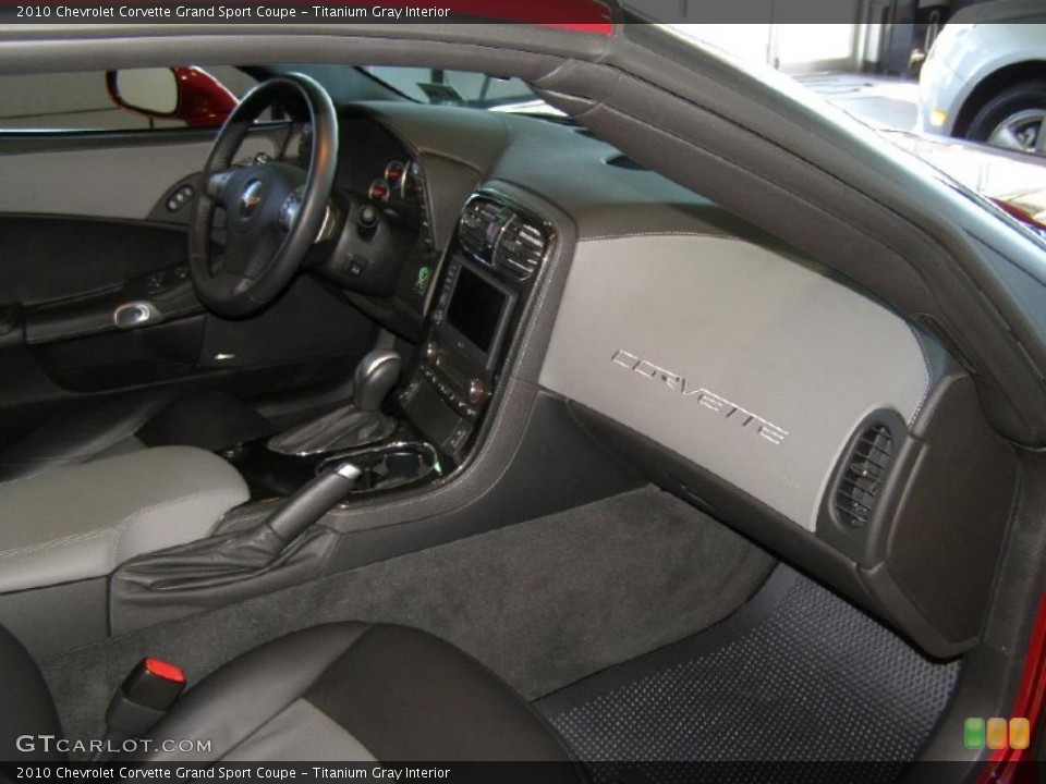 Titanium Gray Interior Dashboard for the 2010 Chevrolet Corvette Grand Sport Coupe #39069099