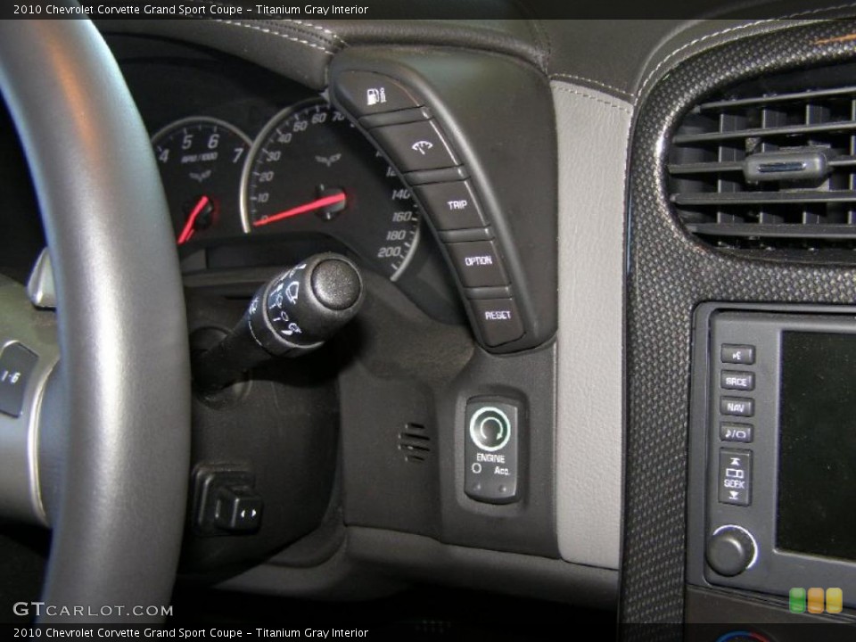 Titanium Gray Interior Controls for the 2010 Chevrolet Corvette Grand Sport Coupe #39069275