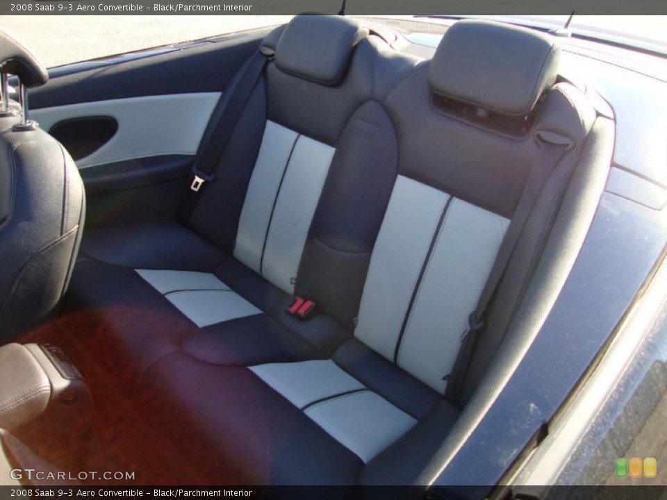 Black/Parchment Interior Photo for the 2008 Saab 9-3 Aero Convertible #39070279