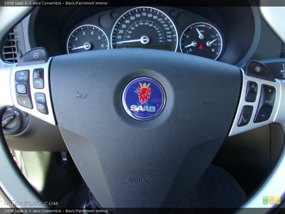 Black/Parchment Interior Steering Wheel for the 2008 Saab 9-3 Aero Convertible #39070567
