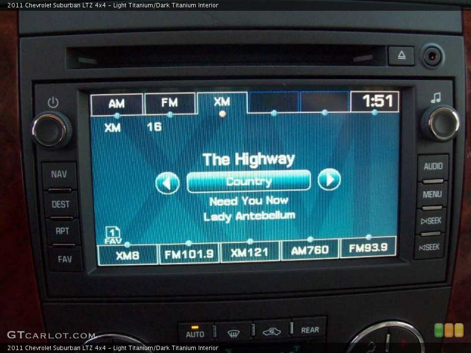 Light Titanium/Dark Titanium Interior Controls for the 2011 Chevrolet Suburban LTZ 4x4 #39073499