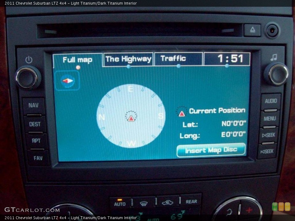 Light Titanium/Dark Titanium Interior Navigation for the 2011 Chevrolet Suburban LTZ 4x4 #39073755