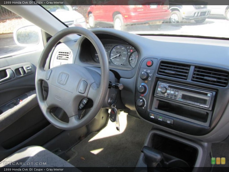 Gray Interior Controls for the 1999 Honda Civic EX Coupe #39076335