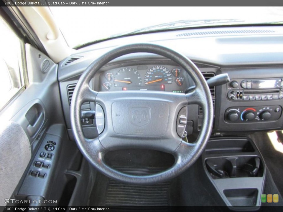 Dark Slate Gray Interior Steering Wheel for the 2001 Dodge Dakota SLT Quad Cab #39077083