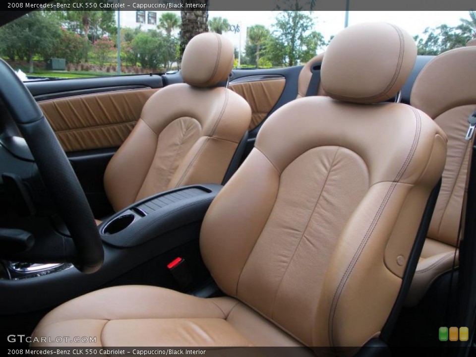 Cappuccino/Black Interior Photo for the 2008 Mercedes-Benz CLK 550 Cabriolet #39080095