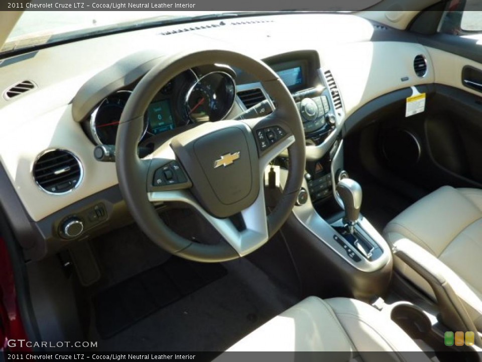 Cocoa/Light Neutral Leather Interior Prime Interior for the 2011 Chevrolet Cruze LTZ #39080527