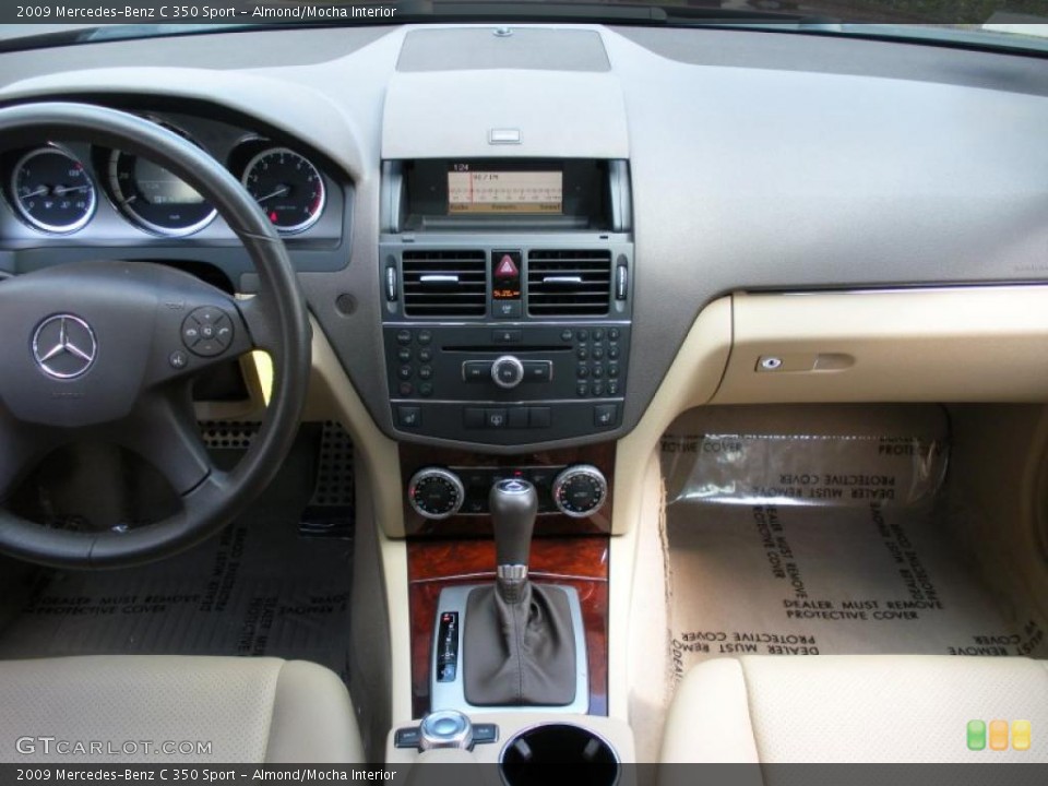 Almond/Mocha Interior Dashboard for the 2009 Mercedes-Benz C 350 Sport #39080587