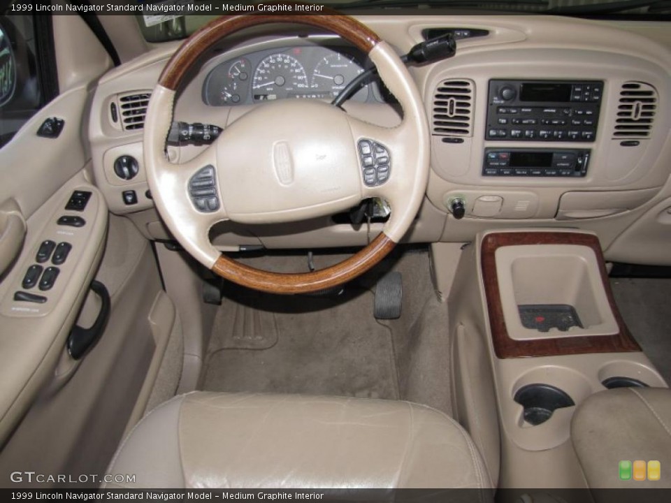 Medium Graphite Interior Steering Wheel for the 1999 Lincoln Navigator  #39080691