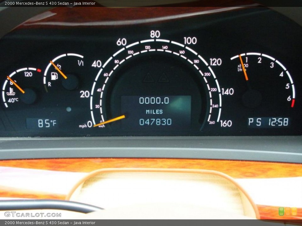 Java Interior Gauges for the 2000 Mercedes-Benz S 430 Sedan #39081052
