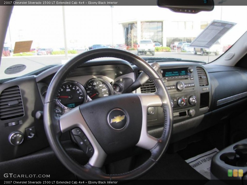 Ebony Black Interior Dashboard for the 2007 Chevrolet Silverado 1500 LT Extended Cab 4x4 #39085453