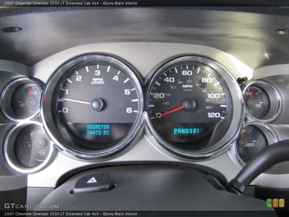 Ebony Black Interior Gauges for the 2007 Chevrolet Silverado 1500 LT Extended Cab 4x4 #39085485