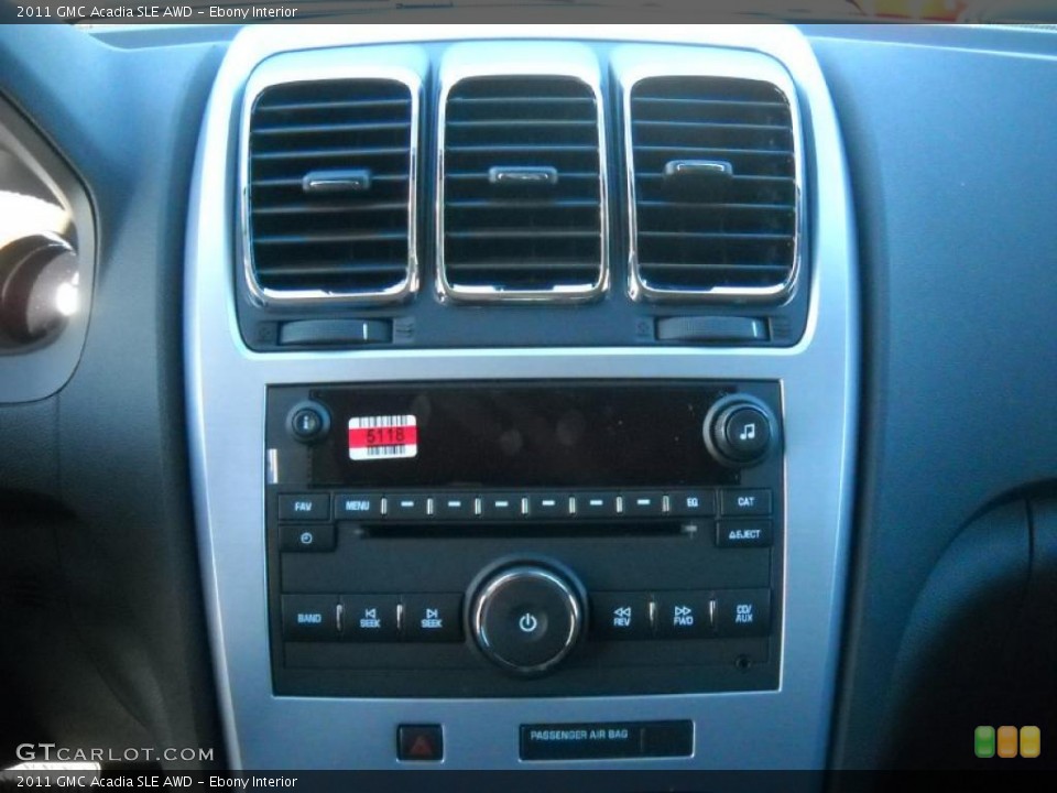 Ebony Interior Controls for the 2011 GMC Acadia SLE AWD #39088958