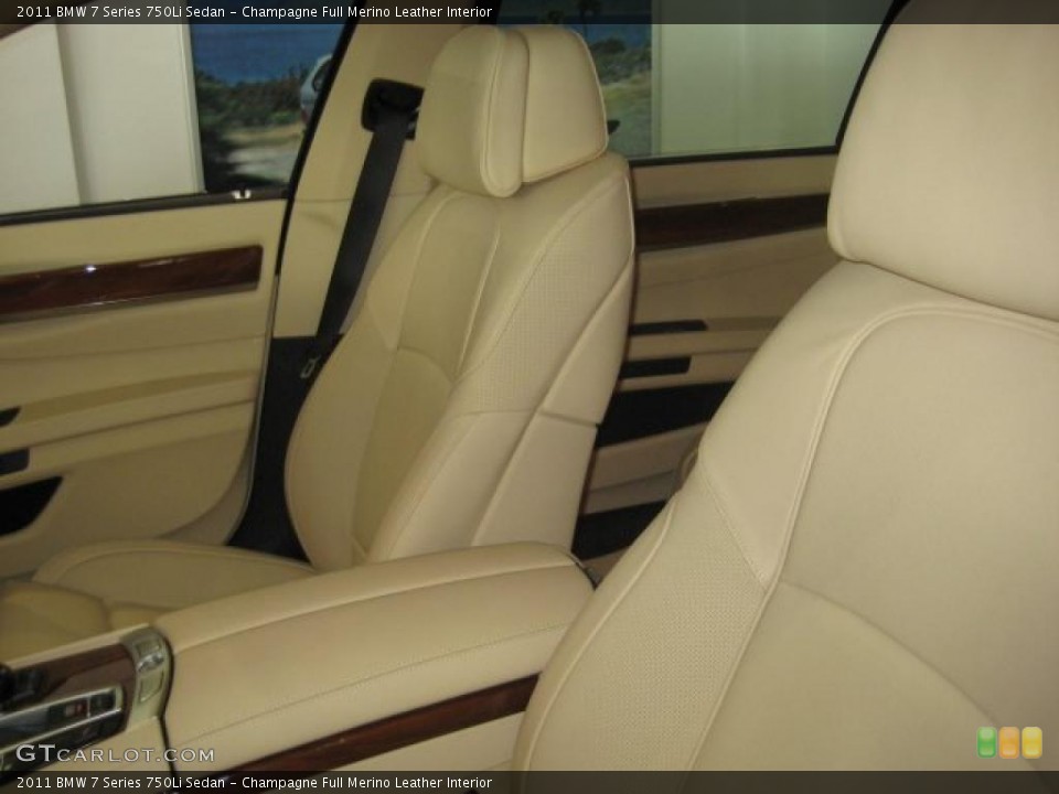 Champagne Full Merino Leather Interior Photo for the 2011 BMW 7 Series 750Li Sedan #39089010