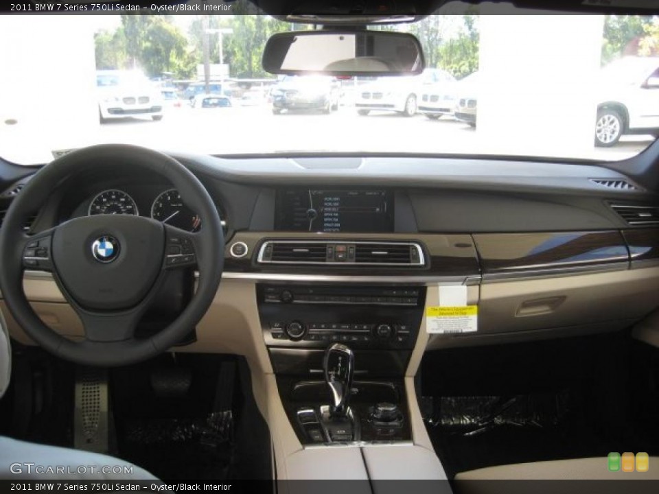 Oyster/Black Interior Dashboard for the 2011 BMW 7 Series 750Li Sedan #39089066