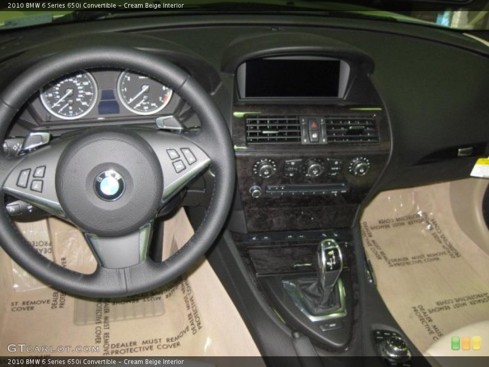 Cream Beige Interior Dashboard for the 2010 BMW 6 Series 650i Convertible #39089190