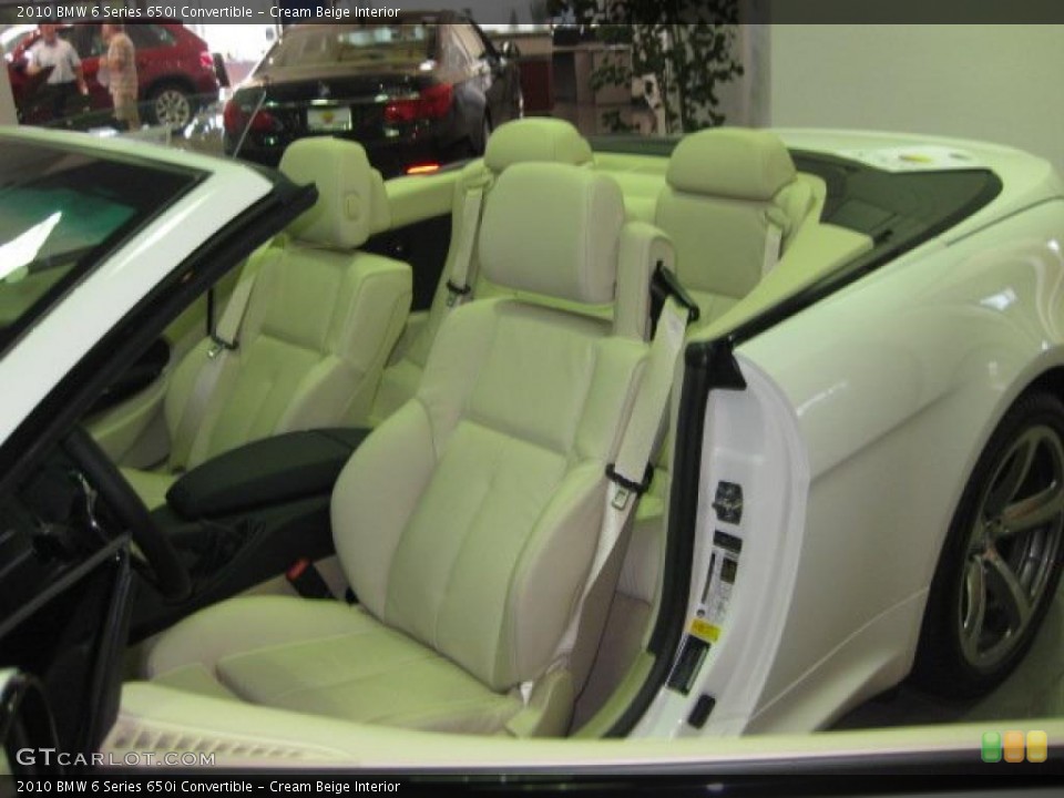 Cream Beige Interior Photo for the 2010 BMW 6 Series 650i Convertible #39089206