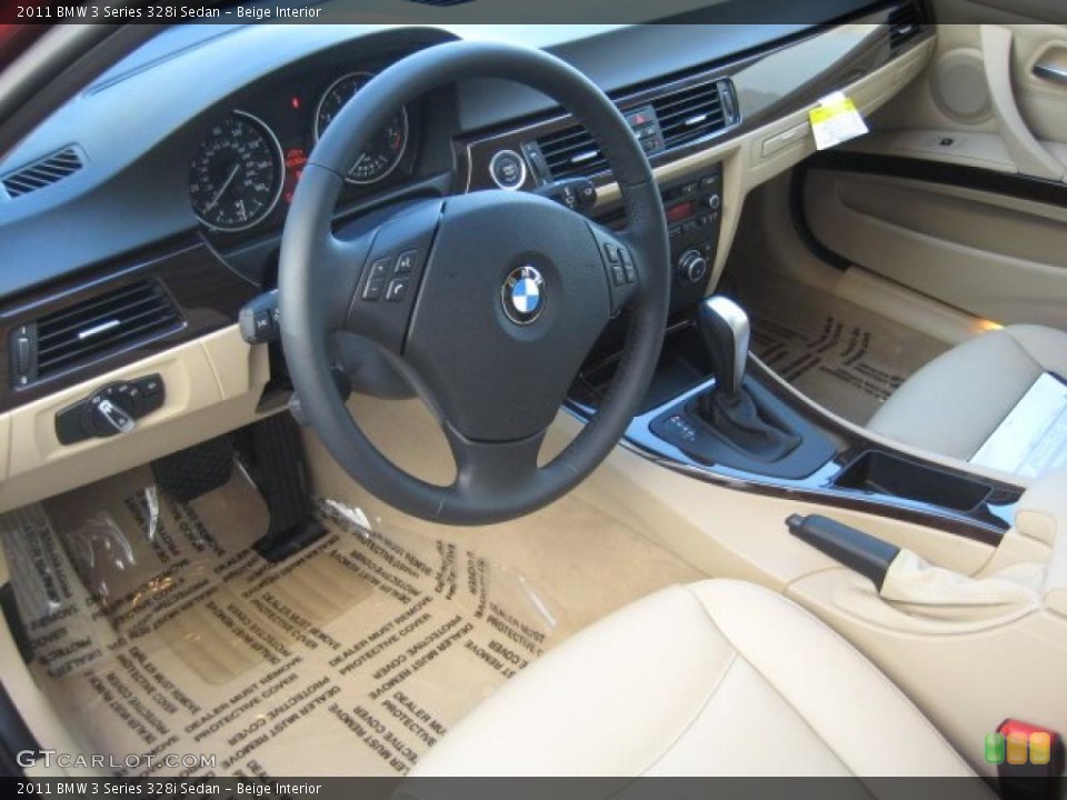 Beige Interior Prime Interior for the 2011 BMW 3 Series 328i Sedan #39089402