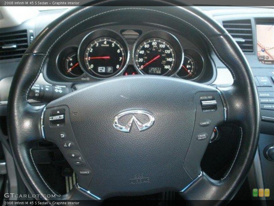 Graphite Interior Steering Wheel for the 2008 Infiniti M 45 S Sedan #39089786