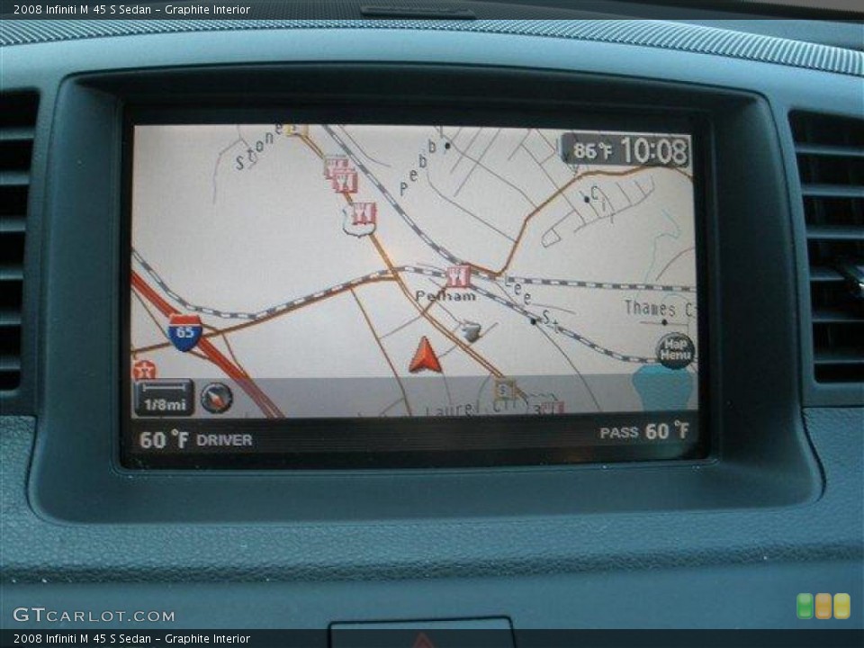 Graphite Interior Navigation for the 2008 Infiniti M 45 S Sedan #39089814