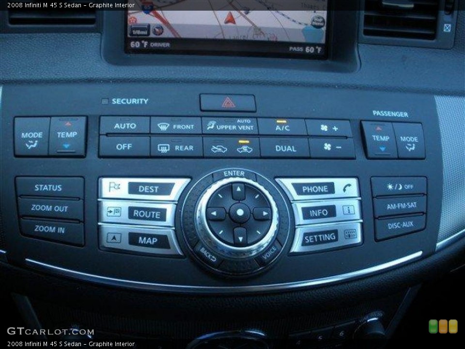 Graphite Interior Controls for the 2008 Infiniti M 45 S Sedan #39089842