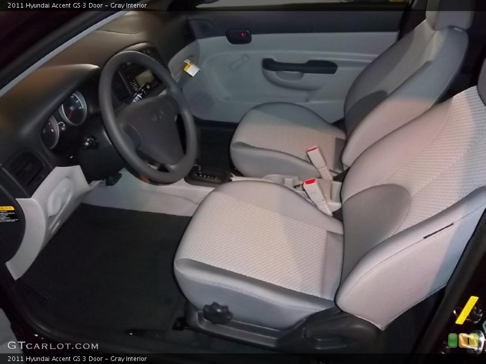 Gray Interior Photo for the 2011 Hyundai Accent GS 3 Door #39092078