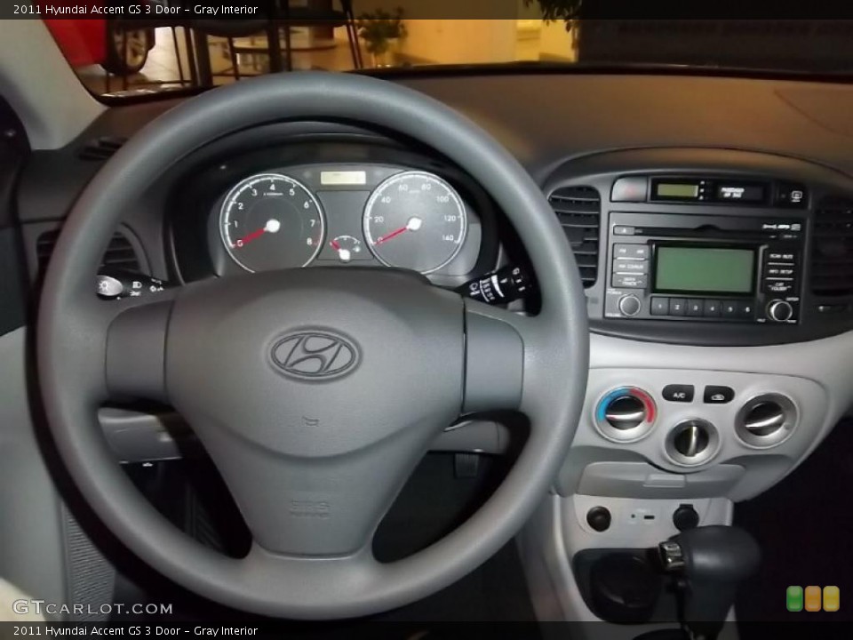 Gray Interior Steering Wheel for the 2011 Hyundai Accent GS 3 Door #39092206