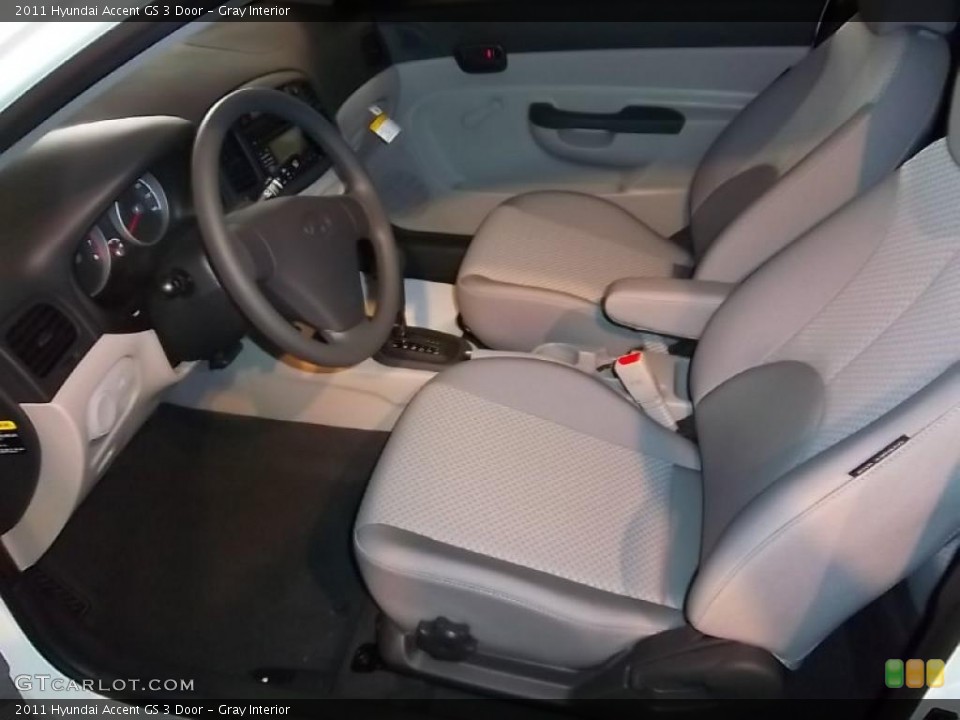 Gray Interior Photo for the 2011 Hyundai Accent GS 3 Door #39092458