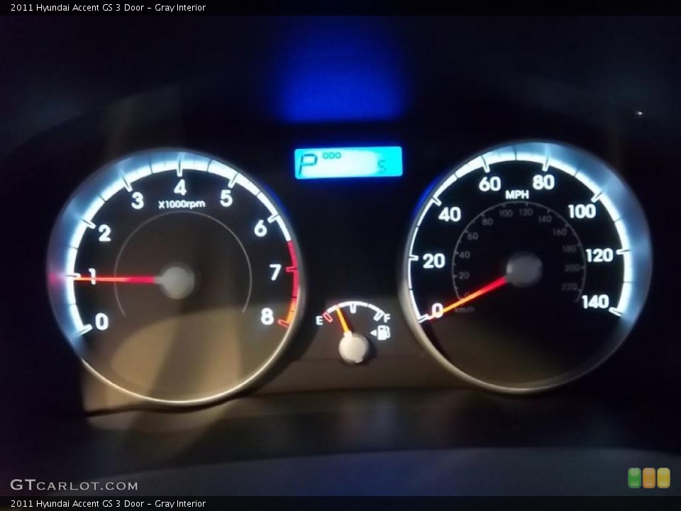 Gray Interior Gauges for the 2011 Hyundai Accent GS 3 Door #39092606