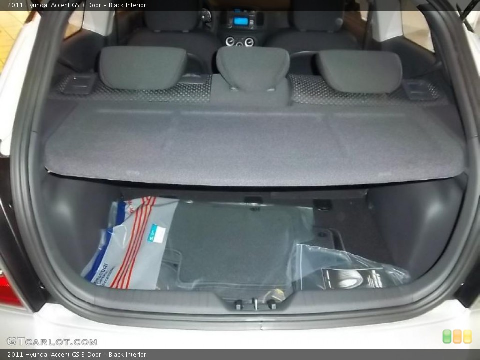 Black Interior Trunk for the 2011 Hyundai Accent GS 3 Door #39093194
