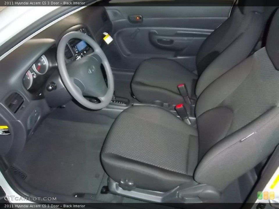 Black Interior Photo for the 2011 Hyundai Accent GS 3 Door #39093210