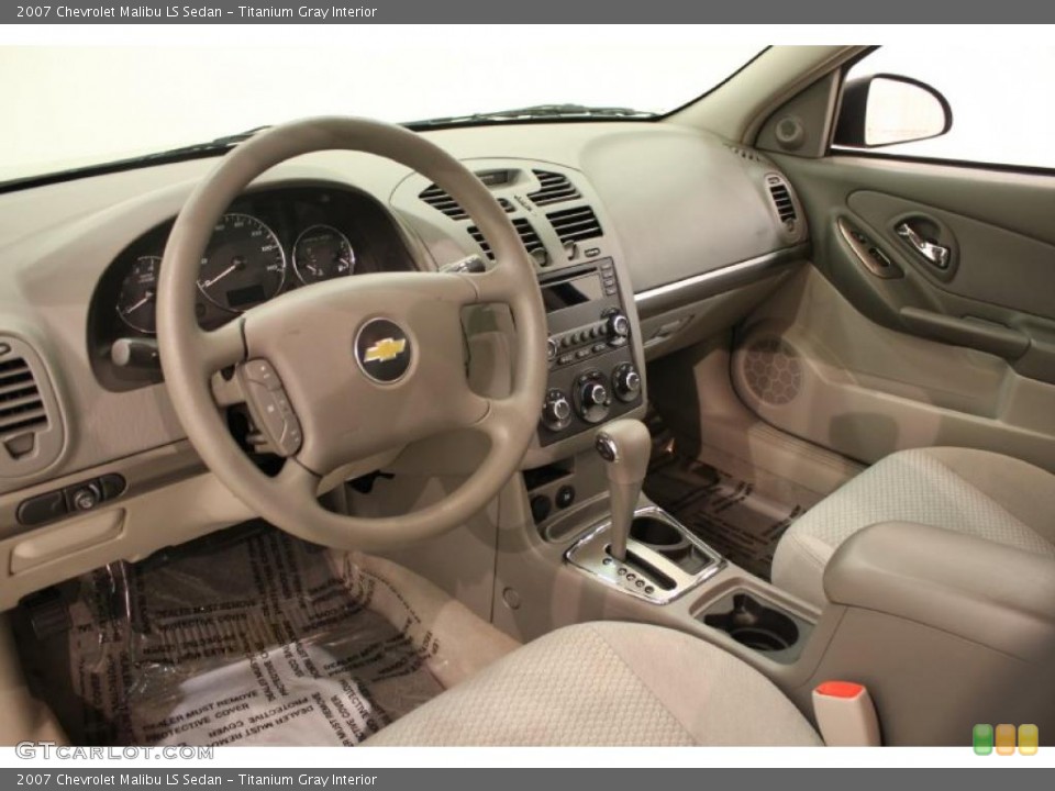 Titanium Gray Interior Prime Interior for the 2007 Chevrolet Malibu LS Sedan #39093898