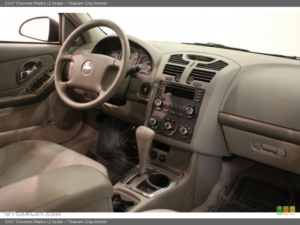 Titanium Gray Interior Dashboard for the 2007 Chevrolet Malibu LS Sedan #39093982