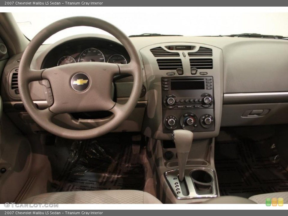 Titanium Gray Interior Dashboard for the 2007 Chevrolet Malibu LS Sedan #39094046