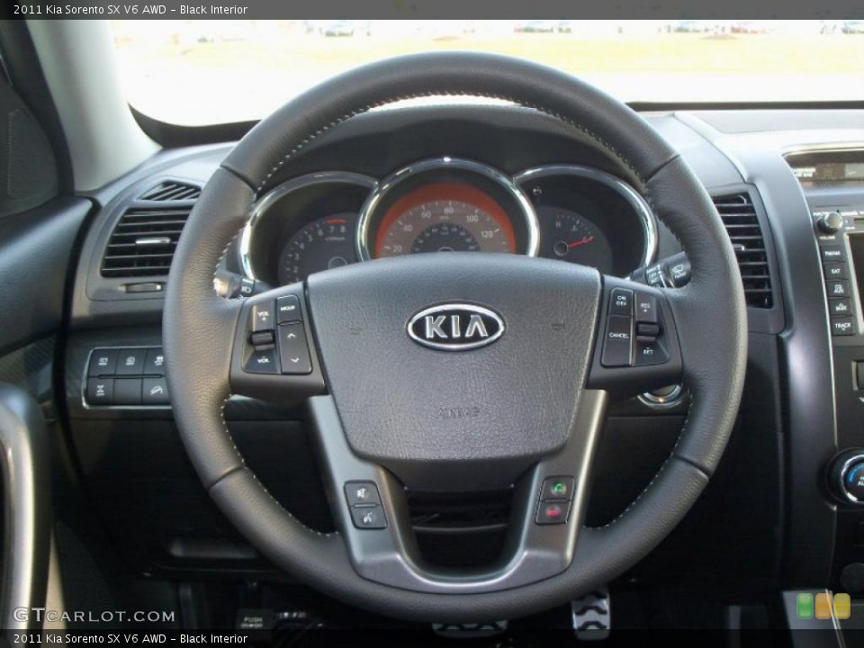 Black Interior Steering Wheel for the 2011 Kia Sorento SX V6 AWD #39097566